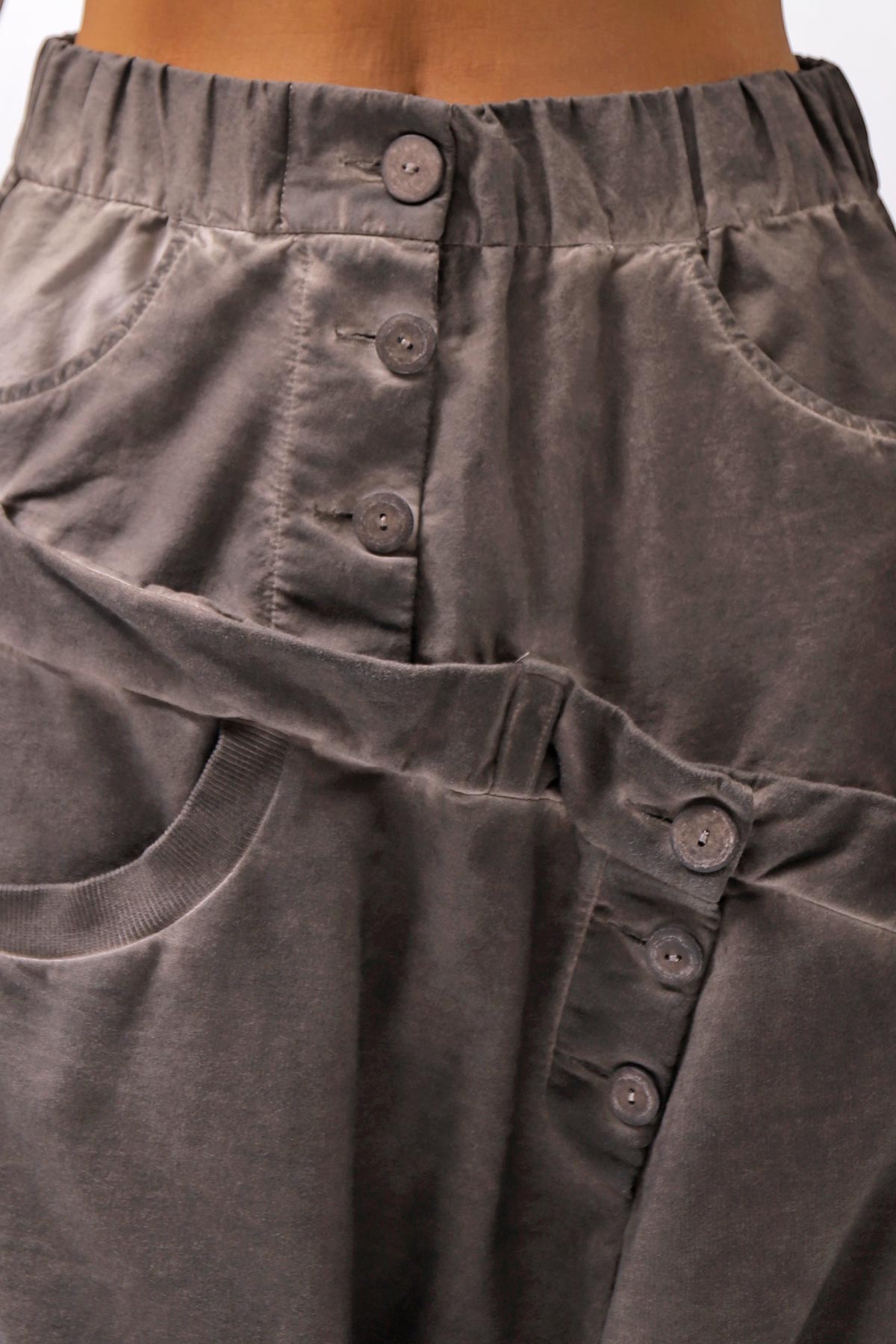 【studio b3】 UNISEX COTTON &amp; SWEAT BOX SARROUEL PANTS RBB1974_TRUFFLE OLD DYE