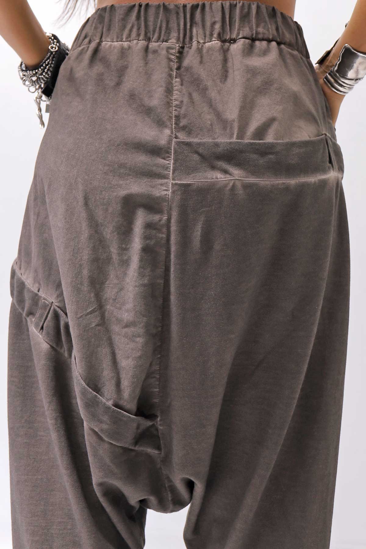 【studio b3】 UNISEX COTTON &amp; SWEAT BOX SARROUEL PANTS RBB1974_TRUFFLE OLD DYE