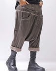 【studio b3】 UNISEX COTTON & SWEAT BOX SARROUEL PANTS RBB1974_TRUFFLE OLD DYE