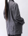 【studio b3】 UNISEX COTTON DENIM RELAX FIT JACKET RBB2018_MARENGO(GREY WASH)