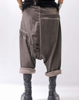 【studio b3】 UNISEX COTTON & SWEAT BOX SARROUEL PANTS RBB1974_TRUFFLE OLD DYE