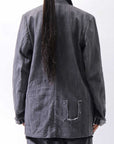 【studio b3】 UNISEX COTTON DENIM RELAX FIT JACKET RBB2018_MARENGO(GREY WASH)