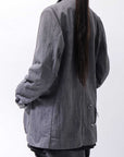 【studio b3】 UNISEX COTTON DENIM RELAX FIT JACKET RBB2018_MARENGO(GREY WASH)