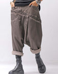【studio b3】 UNISEX COTTON & SWEAT BOX SARROUEL PANTS RBB1974_TRUFFLE OLD DYE