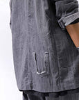 【studio b3】 UNISEX COTTON DENIM RELAX FIT JACKET RBB2018_MARENGO(GREY WASH)