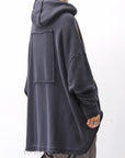 【studio b3】 UNISEX OVERSIZED COTTON SWEAT HOODIE SHB2161_BLACK