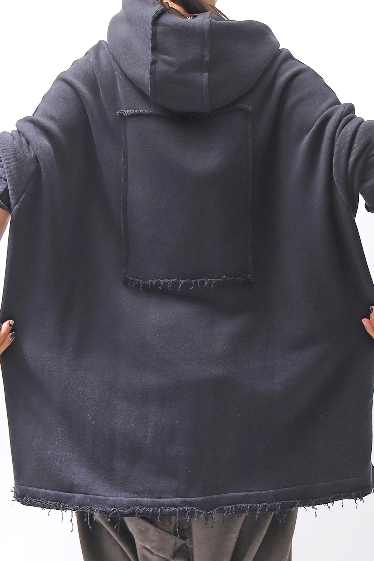【studio b3】 UNISEX OVERSIZED COTTON SWEAT HOODIE SHB2161_BLACK