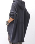 【studio b3】 UNISEX OVERSIZED COTTON SWEAT HOODIE SHB2161_BLACK