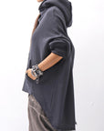 【studio b3】 UNISEX OVERSIZED COTTON SWEAT HOODIE SHB2161_BLACK