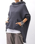 【studio b3】 UNISEX OVERSIZED COTTON SWEAT HOODIE SHB2161_BLACK