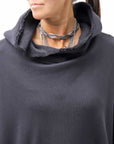 【studio b3】 UNISEX OVERSIZED COTTON SWEAT HOODIE SHB2161_BLACK