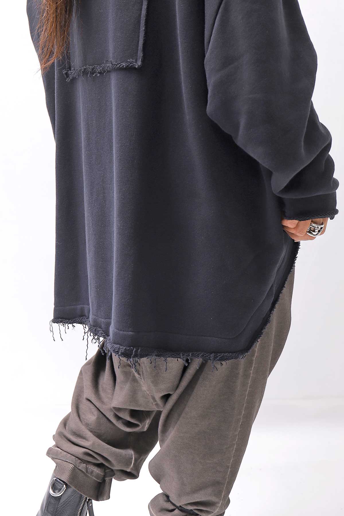 【studio b3】 UNISEX OVERSIZED COTTON SWEAT HOODIE SHB2161_BLACK