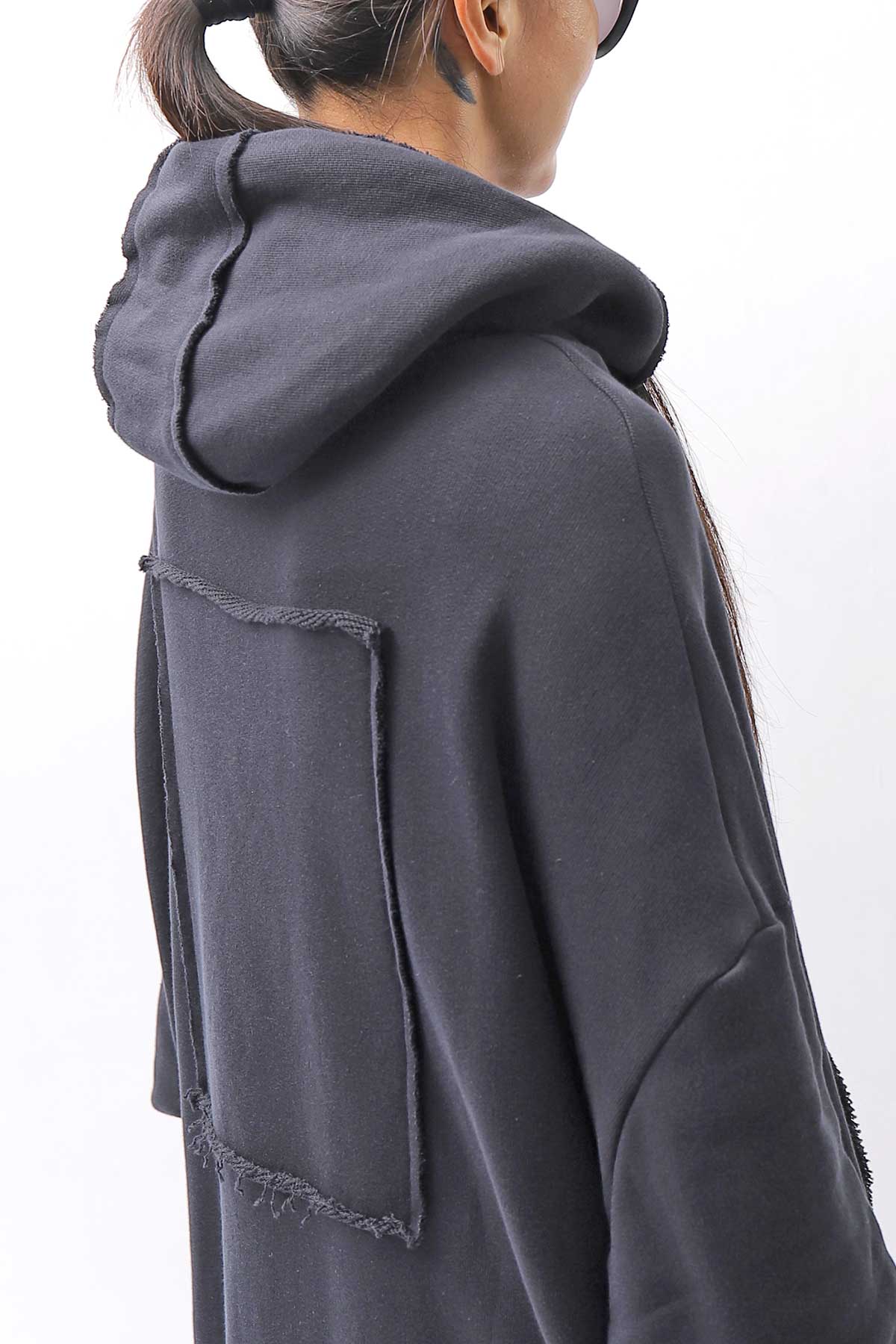 【studio b3】 UNISEX OVERSIZED COTTON SWEAT HOODIE SHB2161_BLACK