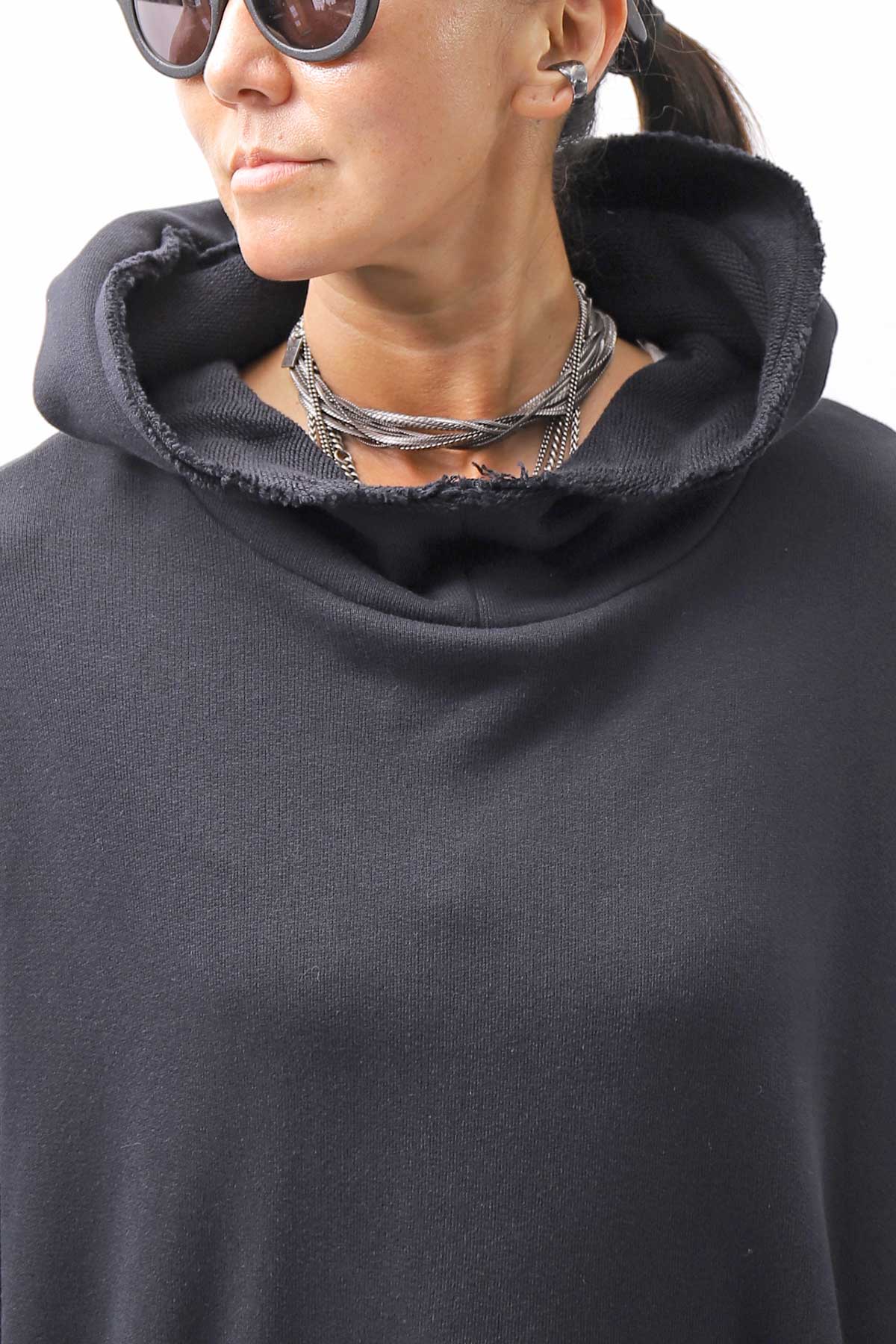 【studio b3】 UNISEX OVERSIZED COTTON SWEAT HOODIE SHB2161_BLACK