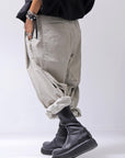 【RUNDHOLZ】 UNISEX SIDE TUCK ICONIC COTTON PANTS_SAND CLOUD