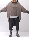【studio b3】 UNISEX OVERSIZED COTTON SWEAT HOODIE SHB2161_TRUFFLE OLD DYE