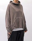 【studio b3】 UNISEX OVERSIZED COTTON SWEAT HOODIE SHB2161_TRUFFLE OLD DYE