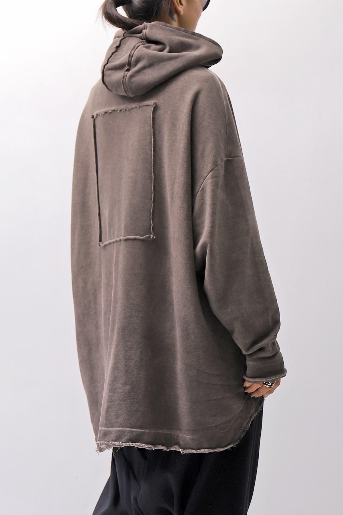 【studio b3】 UNISEX OVERSIZED COTTON SWEAT HOODIE SHB2161_TRUFFLE OLD DYE