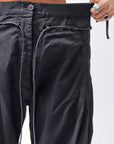 【RUNDHOLZ】 UNISEX SIDE TUCK ICONIC COTTON PANTS_BLACK