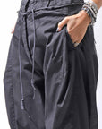 【RUNDHOLZ】 UNISEX SIDE TUCK ICONIC COTTON PANTS_BLACK