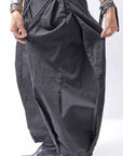 【RUNDHOLZ】 UNISEX SIDE TUCK ICONIC COTTON PANTS_BLACK