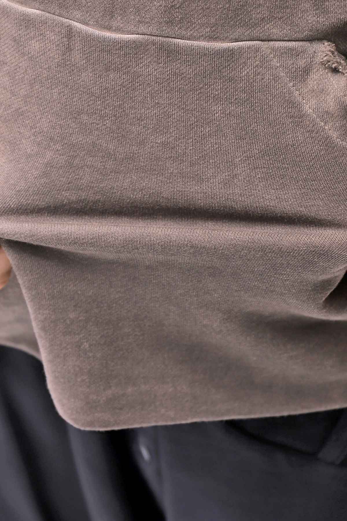 【studio b3】 UNISEX OVERSIZED COTTON SWEAT HOODIE SHB2161_TRUFFLE OLD DYE