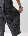 【NOSTRASANTISSIMA】 UNISEX TWEED FRONT TUCK PANTS P118_TWEED BLACK