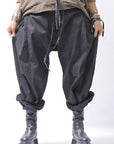 【RUNDHOLZ】 UNISEX SIDE TUCK ICONIC COTTON PANTS_BLACK