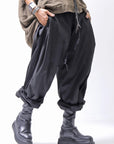 【RUNDHOLZ】 UNISEX SIDE TUCK ICONIC COTTON PANTS_BLACK