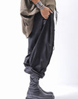 【RUNDHOLZ】 UNISEX SIDE TUCK ICONIC COTTON PANTS_BLACK