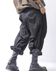 【RUNDHOLZ】 UNISEX SIDE TUCK ICONIC COTTON PANTS_BLACK