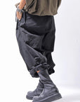 【RUNDHOLZ】 UNISEX SIDE TUCK ICONIC COTTON PANTS_BLACK