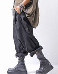 【RUNDHOLZ】 UNISEX SIDE TUCK ICONIC COTTON PANTS_BLACK