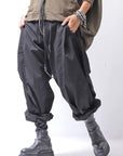 【RUNDHOLZ】 UNISEX SIDE TUCK ICONIC COTTON PANTS_BLACK