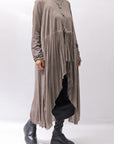 【studio b3】 ASYMMETRY TUNIC TOPS SHB2219_TRUFFLE OLD DYE