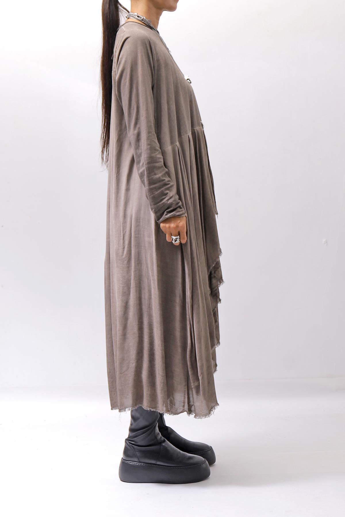 【studio b3】 ASYMMETRY TUNIC TOPS SHB2219_TRUFFLE OLD DYE