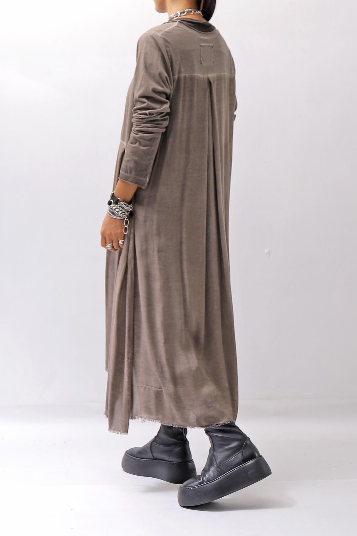 【studio b3】 ASYMMETRY TUNIC TOPS SHB2219_TRUFFLE OLD DYE