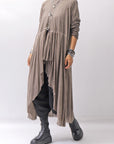 【studio b3】 ASYMMETRY TUNIC TOPS SHB2219_TRUFFLE OLD DYE