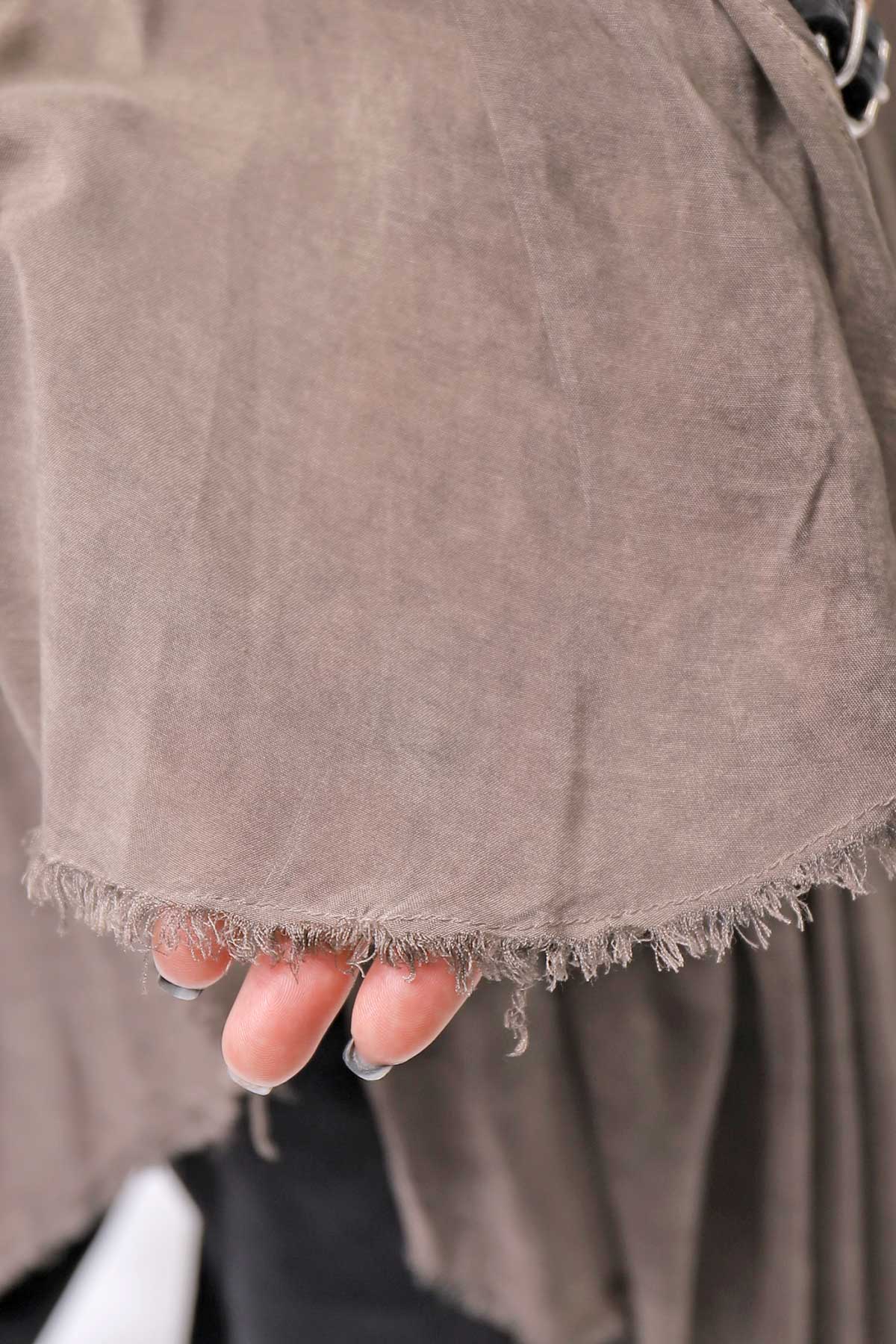 【studio b3】 ASYMMETRY TUNIC TOPS SHB2219_TRUFFLE OLD DYE