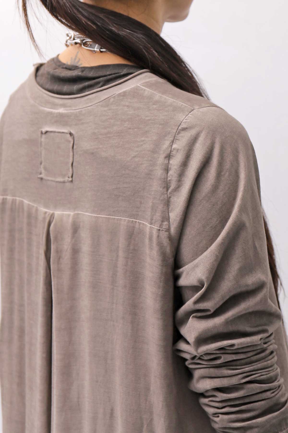 【studio b3】 ASYMMETRY TUNIC TOPS SHB2219_TRUFFLE OLD DYE