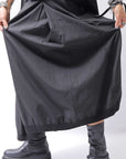 【RUNDHOLZ】 FRONT TUCK WIDE COTTON PANTS_BLACK
