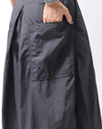【RUNDHOLZ】 FRONT TUCK WIDE COTTON PANTS_BLACK