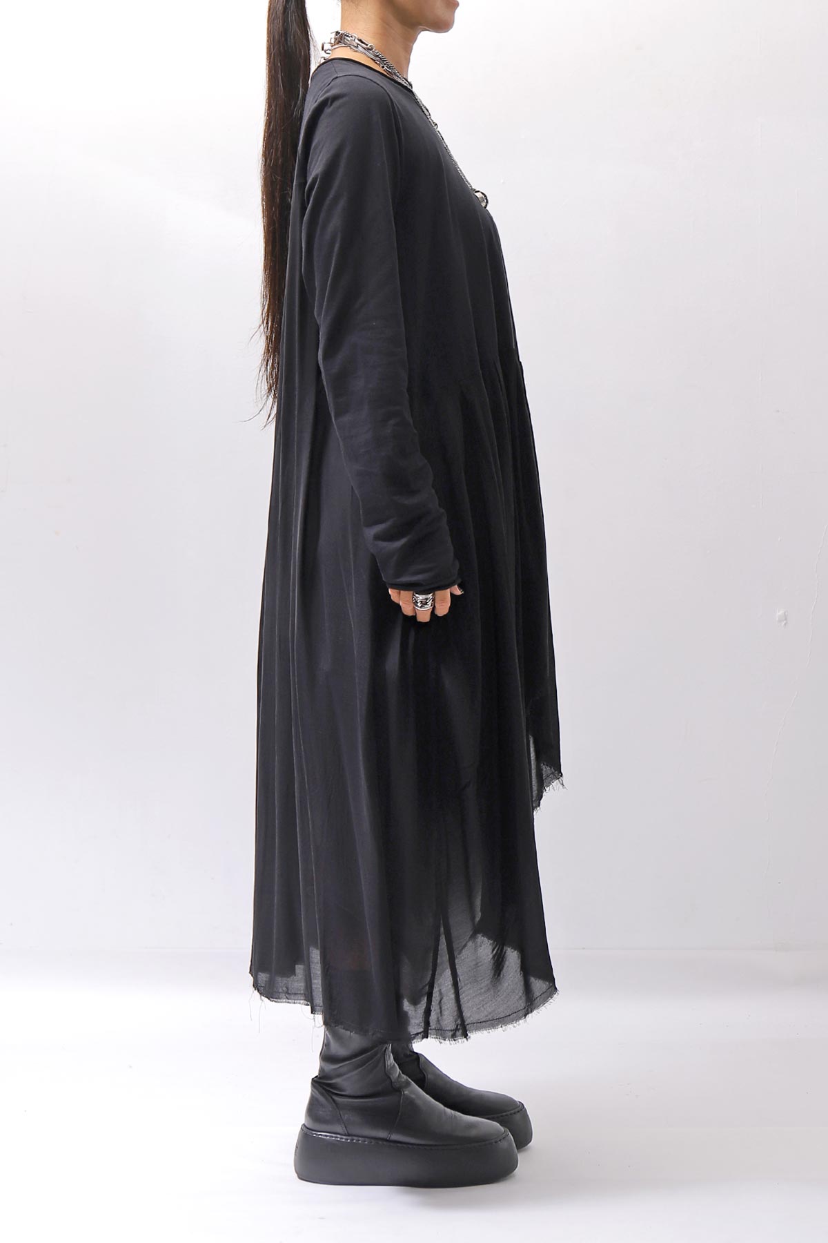 【studio b3】 ASYMMETRY TUNIC TOPS SHB2219_BLACK