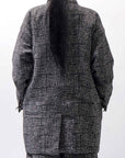 【NOSTRASANTISSIMA】 UNISEX OVERSIZED TWEED DOUBLE BUTTON JACKET J116_TWEED BLACK