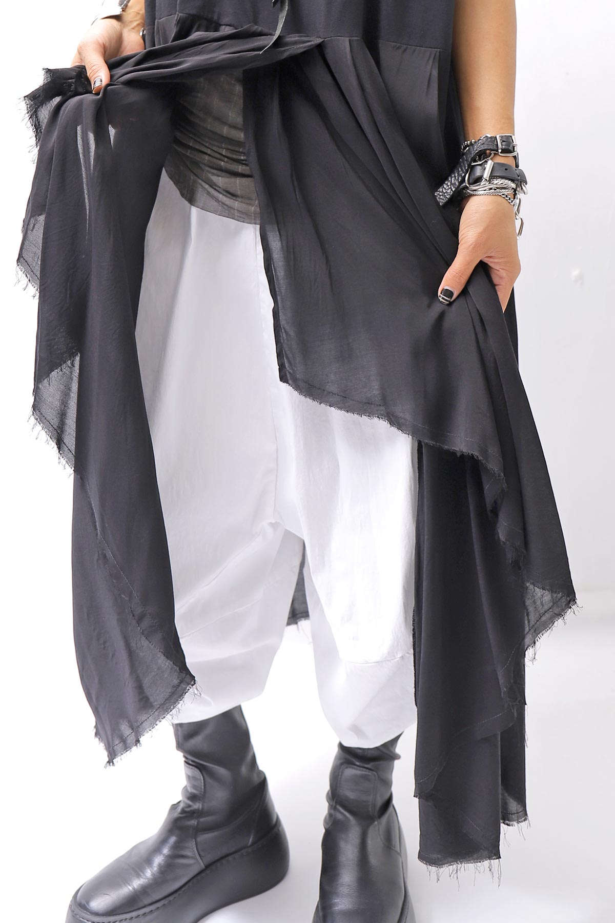 【studio b3】 ASYMMETRY TUNIC TOPS SHB2219_BLACK
