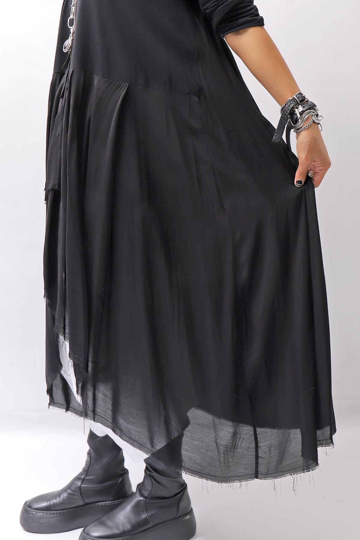 【studio b3】 ASYMMETRY TUNIC TOPS SHB2219_BLACK
