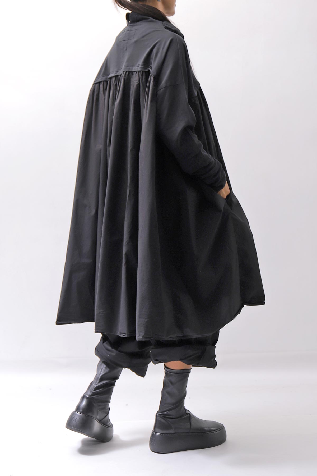 【RUNDHOLZ】 COTTON TUNIC DRESS_BLACK