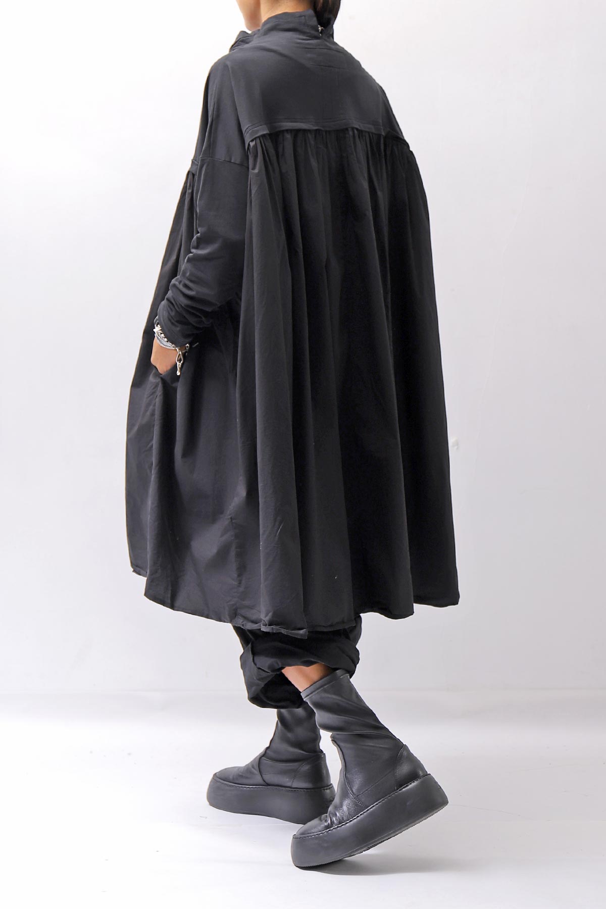 【RUNDHOLZ】 COTTON TUNIC DRESS_BLACK