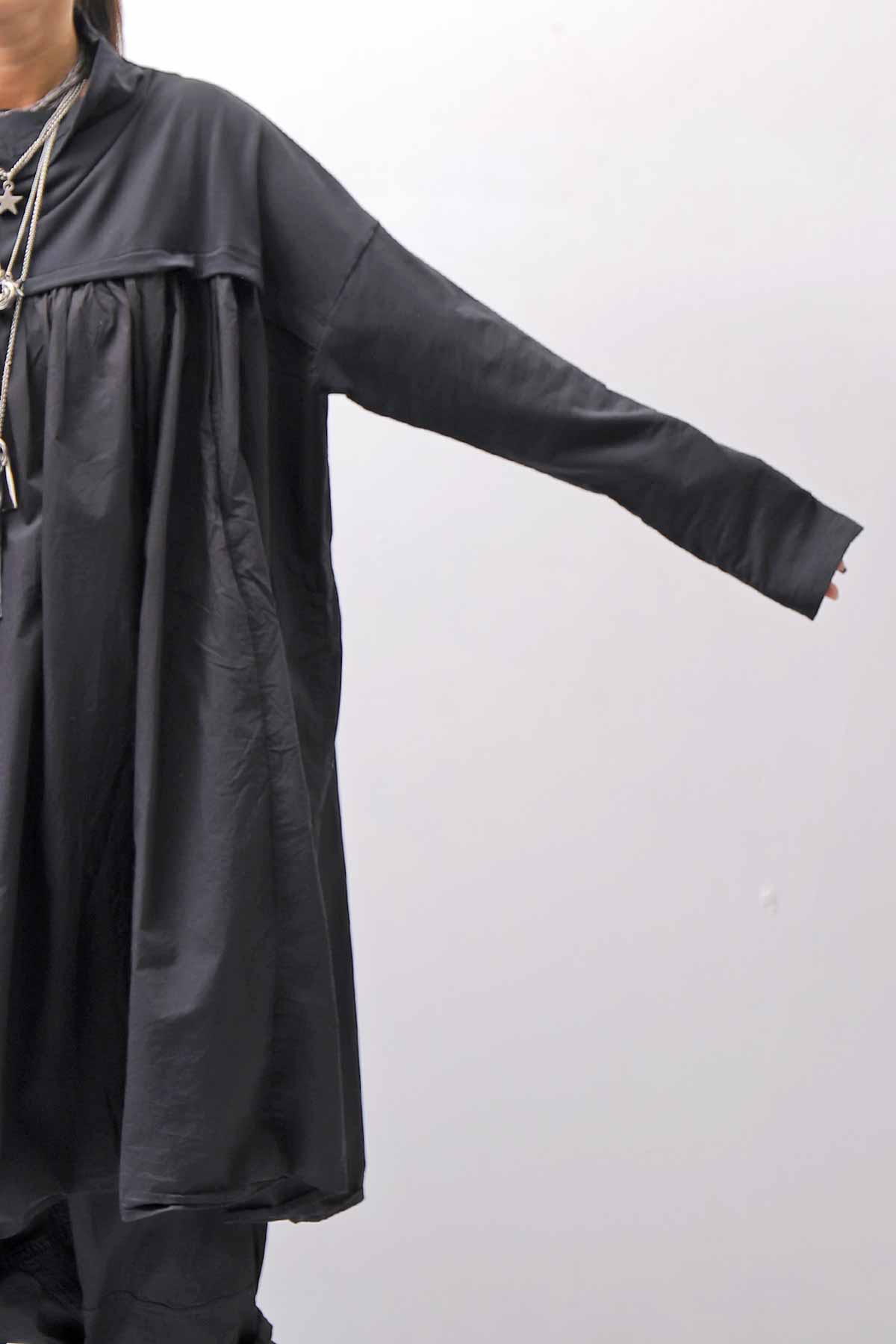 【RUNDHOLZ】 COTTON TUNIC DRESS_BLACK
