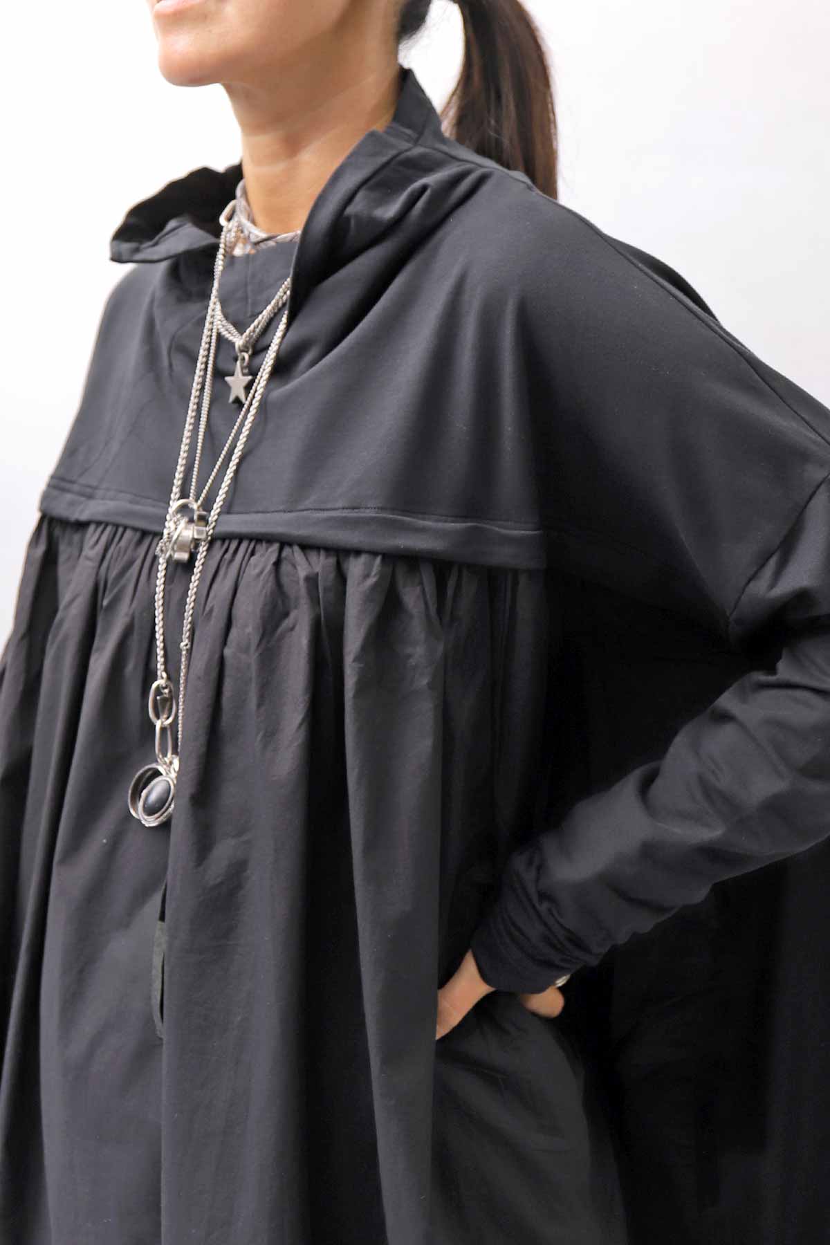 【RUNDHOLZ】 COTTON TUNIC DRESS_BLACK